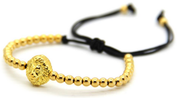 18kt Lion Macrame Bracelet