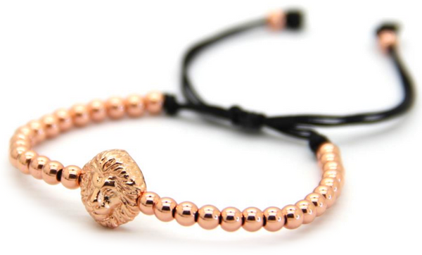 18kt Lion Macrame Bracelet