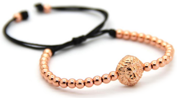 18kt Lion Macrame Bracelet