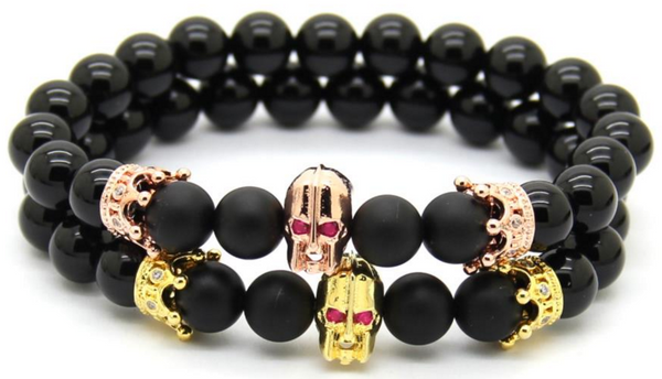 18kt Spartan Black Agate Bracelet