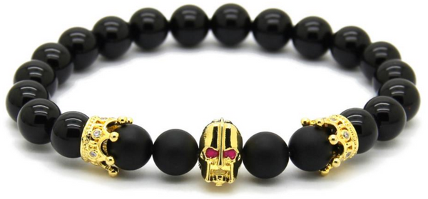 18kt Spartan Black Agate Bracelet