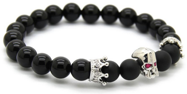 18kt Spartan Black Agate Bracelet