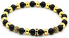 18kt Macrame Black Agate Bracelet