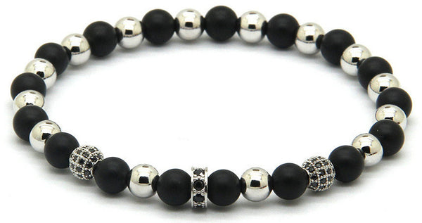 18kt Macrame Black Agate Bracelet