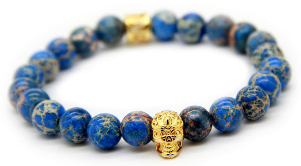 Blue Skull Bracelet