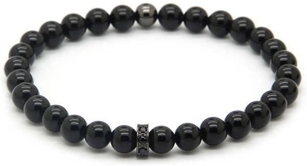 18kt Simple Black Macrame Bracelet