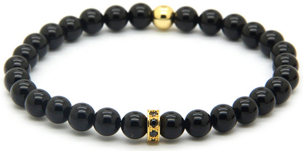 18kt Simple Black Macrame Bracelet