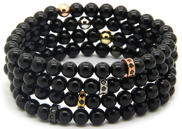 18kt Simple Black Macrame Bracelet