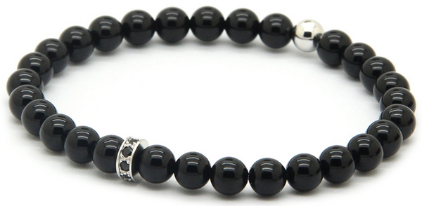 18kt Simple Black Macrame Bracelet