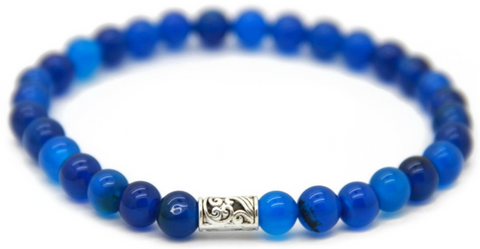 Simple Blue Sediment Bracelet