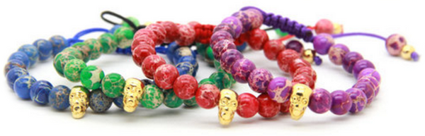 Sediment Stone Skull Bracelet