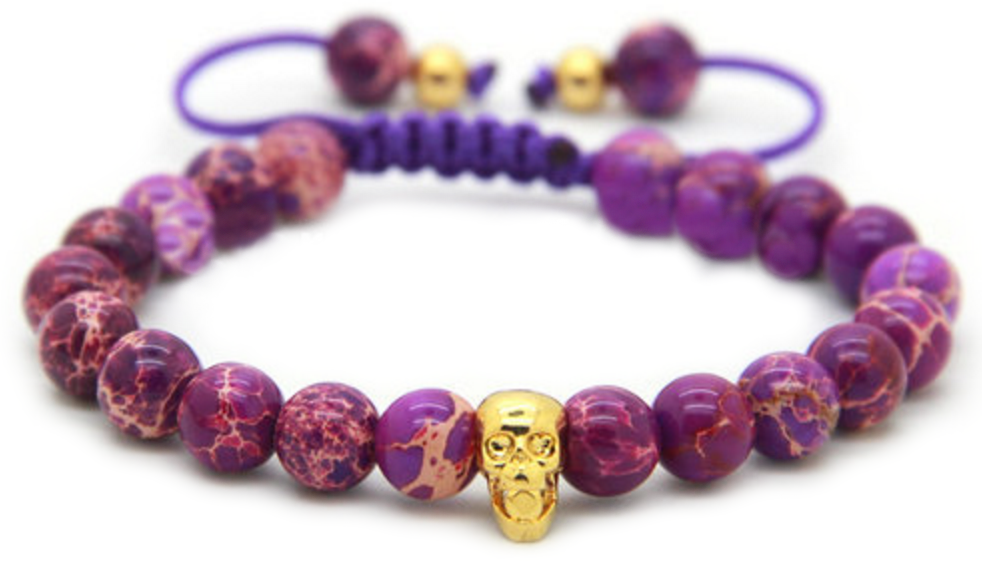 Sediment Stone Skull Bracelet