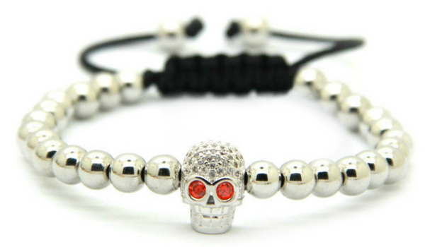 3 Pack: Crown, Cylinder and Skull Bracelets