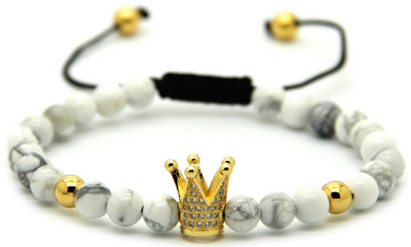 18kt White Crown Bracelet