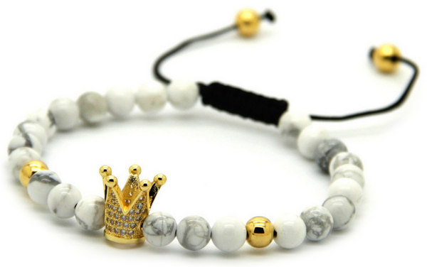 18kt White Crown Bracelet