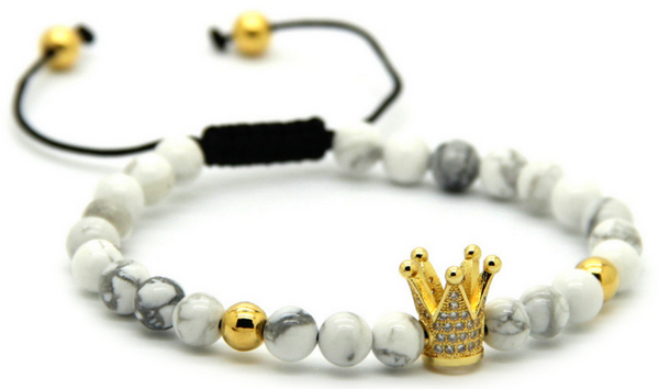 18kt White Crown Bracelet