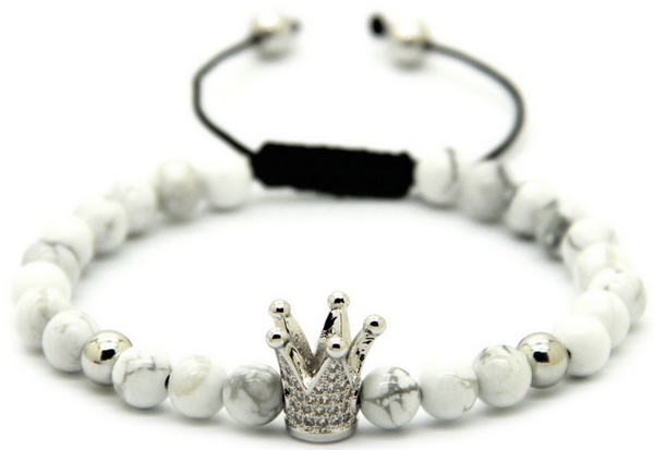 18kt White Crown Bracelet