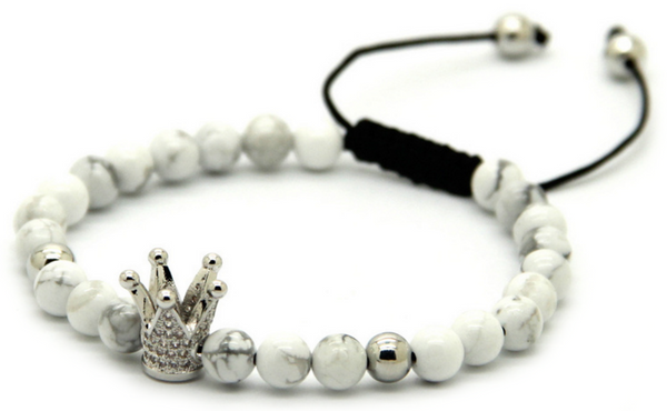 18kt White Crown Bracelet