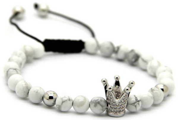 18kt White Crown Bracelet