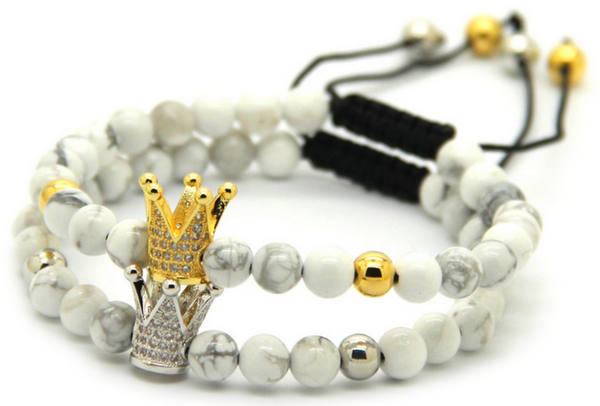 18kt White Crown Bracelet