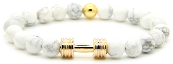 White Dumbbell Bracelet