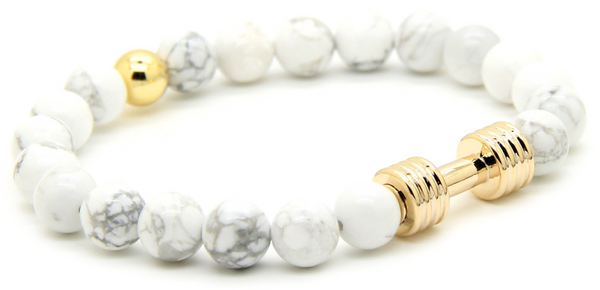 White Dumbbell Bracelet