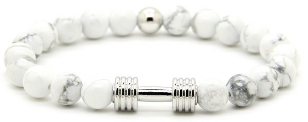 White Dumbbell Bracelet