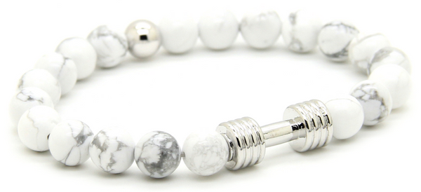 White Dumbbell Bracelet