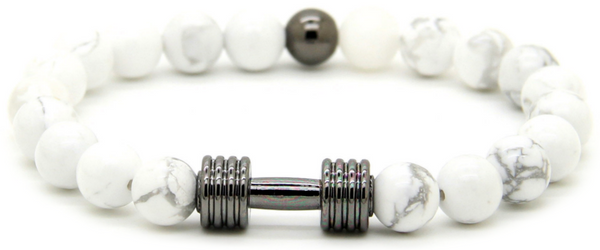 White Dumbbell Bracelet