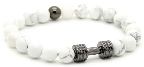 White Dumbbell Bracelet