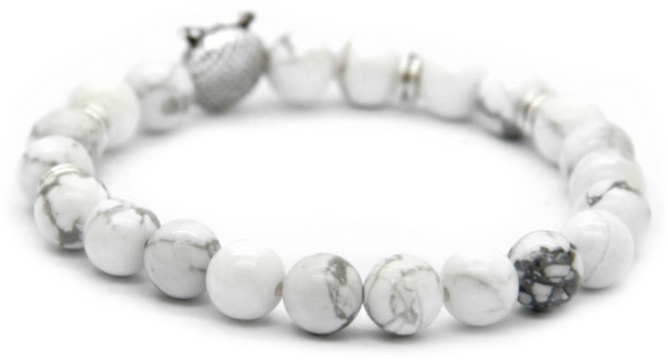 White Howlite Owl Bracelet