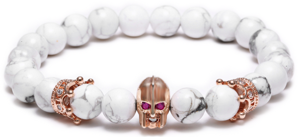 18kt Spartan White Howlite Bracelet