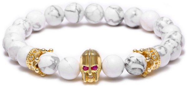 18kt Spartan White Howlite Bracelet