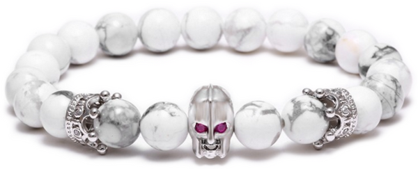 18kt Spartan White Howlite Bracelet