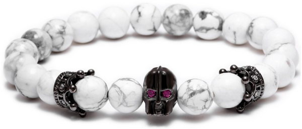 18kt Spartan White Howlite Bracelet