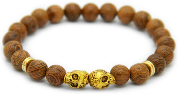 Wooden Skull Bracelet