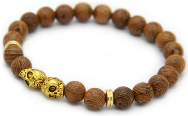 Wooden Skull Bracelet