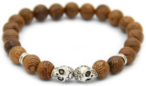 Wooden Skull Bracelet